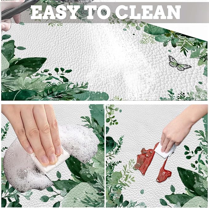 MCALK Green Leaves Dish Drying Mat - Image 4