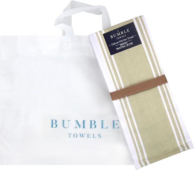 Premium Kitchen Towels | Large Cotton Dish Towels | Flat & Terry Highly - Image 5