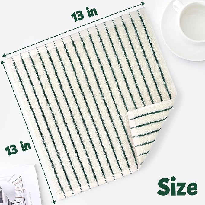Jacquotha Striped Cotton Washcloths 12 Pack, 13” x 13” - Image 6