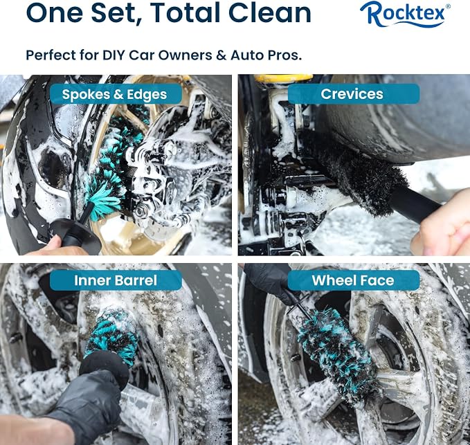 Wheel Brush Set – 3 Sizes Multi-Fiber Blend, Non-Scratch Design - Image 2
