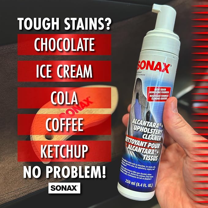 SONAX Upholstery and Alcantara Cleaner, Foaming Alcantara Cleaning, Dirt and - Image 2