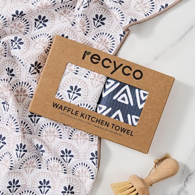 RECYCO Waffle Kitchen Towel Set of 2 - Image 7