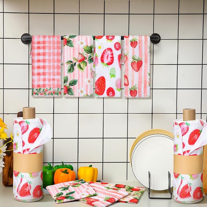 36 Pack Reusable Cleaning Cloths Washable Cotton Kitchen Dish Towels - Image 3