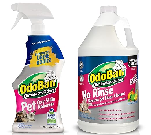 OdoBan Pet Solutions No Rinse Neutral pH Floor Cleaner Concentrate, Made in the by OdoBan
