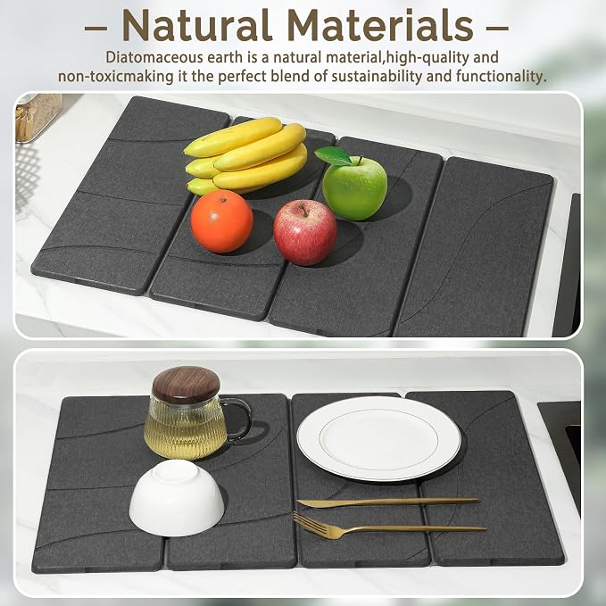 2 PCS Large Stone Dish Drying Mat - Image 8