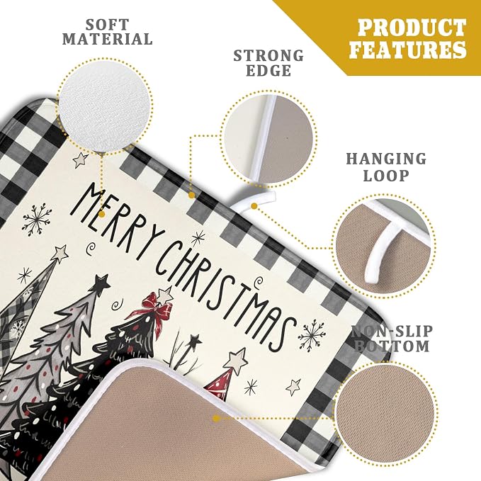 Merry Christmas Tree Dish Drying Mat - Image 4