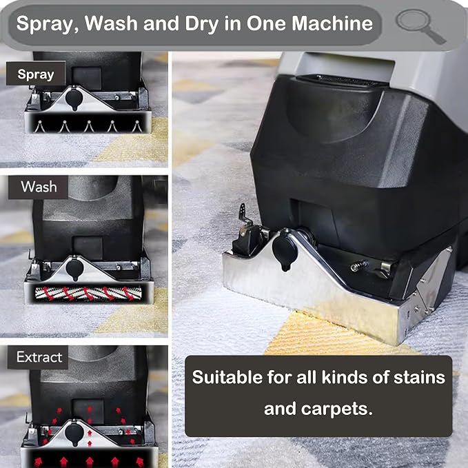 INTSUPERMAI Commercial Carpet Cleaning Machine Carpet Extractor Cleaner 3-in-1 - Image 4
