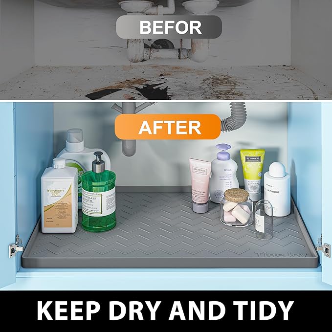 TigeJoy 28" x 19" Under Sink Mats - Image 6