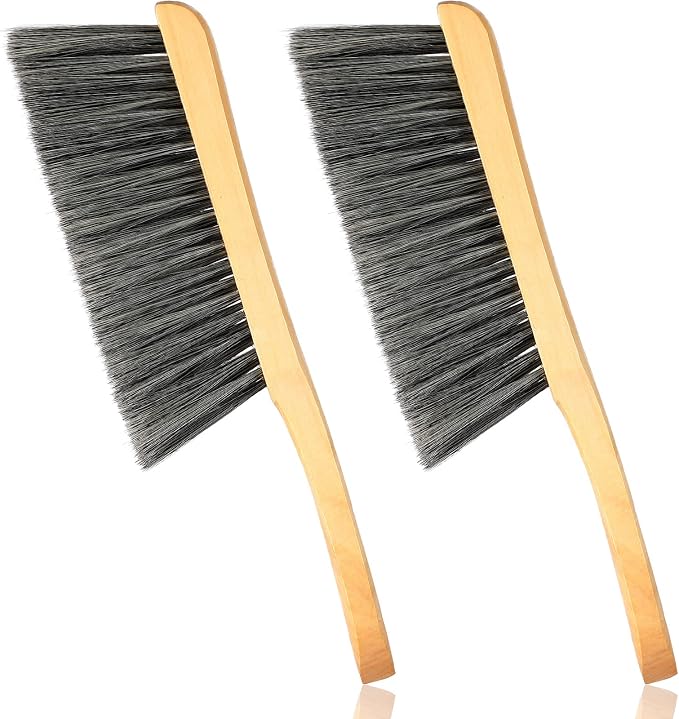 Patelai 2 Pieces Wooden Bench Brushes Fireplace Brush Natural Fiber Bench Soft by Patelai