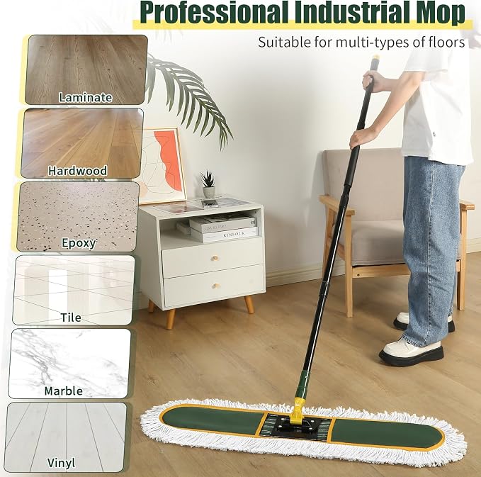 24" Commercial Dust Mop Replacement Padsfor Cleaning Office Garage Hardwood - Image 3