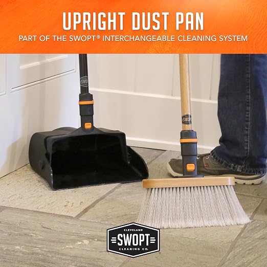 SWOPT 12” Upright Dustpan, Standard Combo – Ergonomic Design Eliminates Need to - Image 2