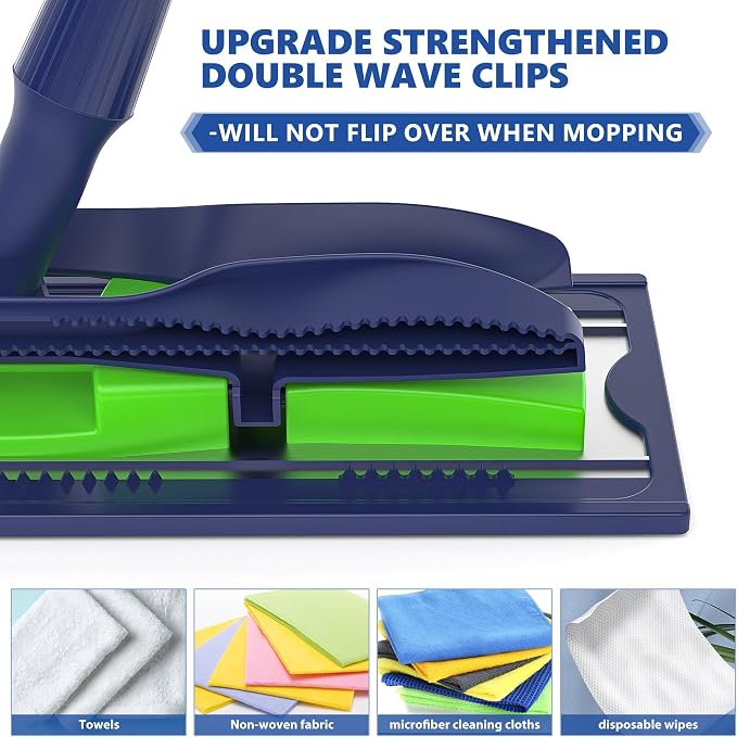 Microfiber Mops for Hardwood Floor Cleaning: MEXERRIS Flat Floor Mop - Image 3