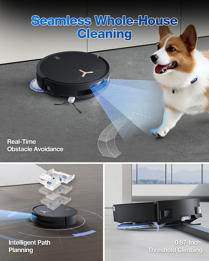 ECOVACS DEEBOT T50 MAX PRO Omni Robot Vacuum and Mop, 500Pa Blast Suction - Image 8