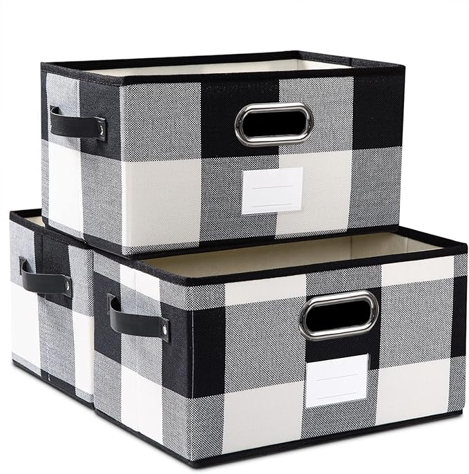 PRANDOM Fodable Storage Bins for Closet Decorative Fabric Storage Baskets Cubes by Prandom