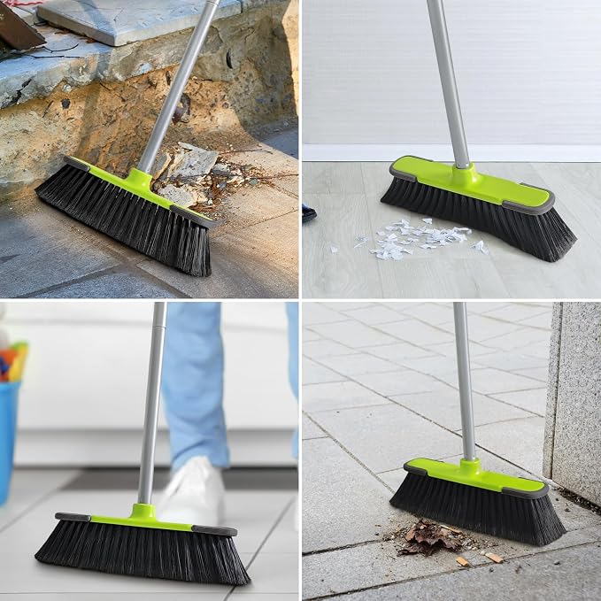 Green Indoor Broom 54" Long Handle House Broom - Image 7