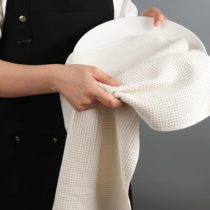 POLYTE Premium Microfiber Kitchen Dish Hand Towel Waffle Weave 12 Pack - Image 7