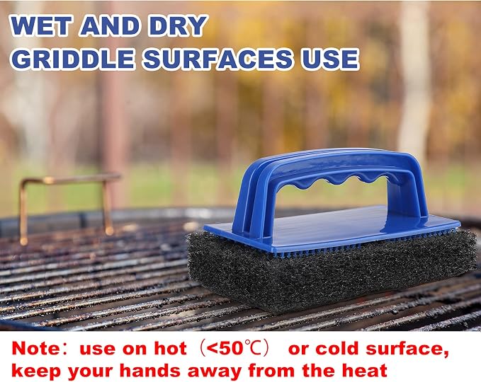 Blackstone Grill Cleaning Kit, Heavy Duty Griddle Scrubber Scouring Pad & Handle - Image 4