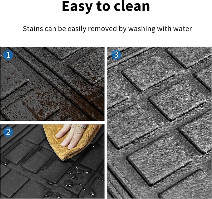 Custom Car Cargo Mats Trunk Liner All Weather TPE Protection Mat Accessories (for 2021-2025 Ford Bronco 4 Door)