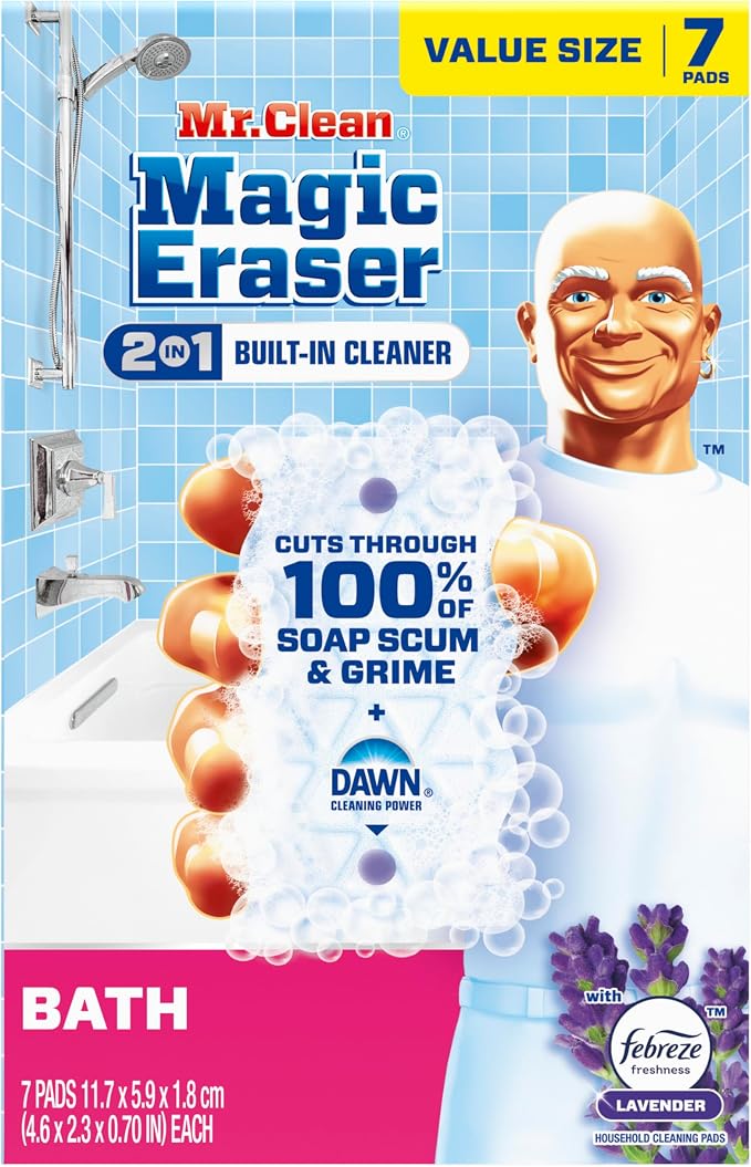 Mr. Clean Magic Eraser Sponge, Bathroom Cleaner, Shower Cleaner, Tub Cleaner - Image 13