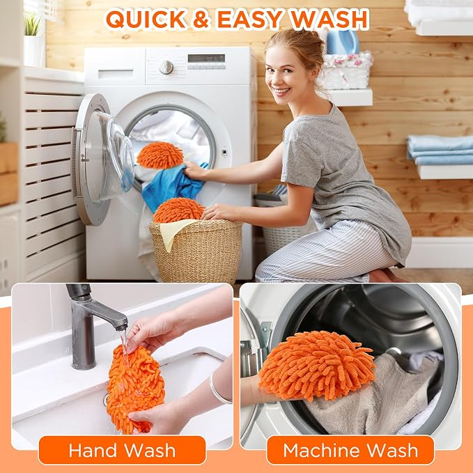 Baderke 3 Pack Chenille Mop Heads Replacements Compatible - Image 6
