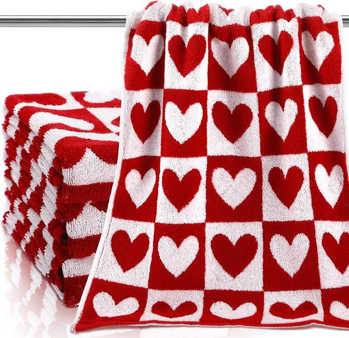 Frienda 4 Pcs Valentine's Day Hand Towels by Frienda