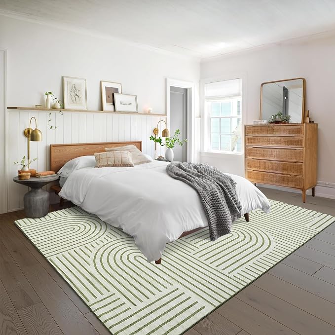 Washable Rug 6x9 Area Rugs for Living Room, Abstract Rug for Bedroom, Soft - Image 2