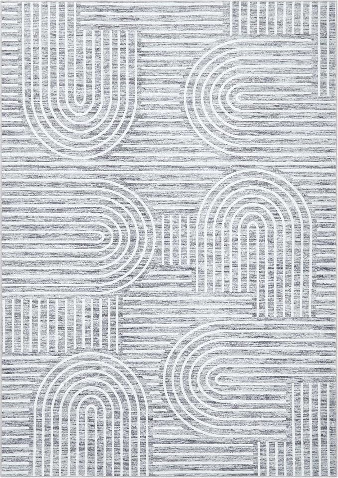 Washable Rug 2x3 Area Rugs for Entryway, Abstract Rug for Bedroom, Soft Rainbow - Image 4