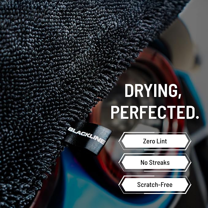 Blackline 24"x36" Twisted-Loop Car Drying Towel, Streak Free, Lint Free - Image 7