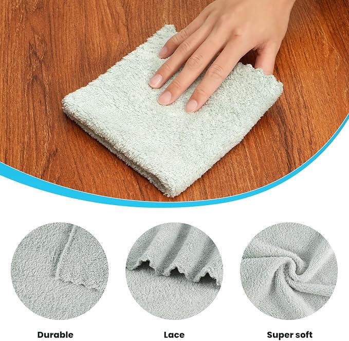 12 Pack Cleaning Cloth, Ultra Soft Absorbent Quick Drying Microfiber Cleaning - Image 2