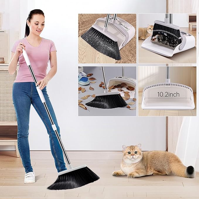 Broom with Dustpan Combo Set, Hand Broom and Dustpan Set - Image 7