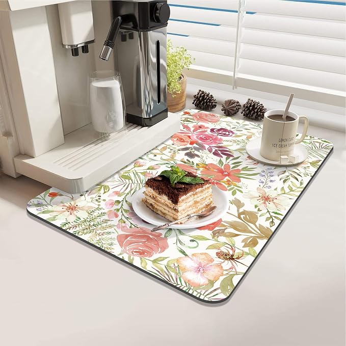 LOKHOM Dish Drying Mat for Kitchen Counter, Dish Drainer Rack Mats for Kitchen - Image 3