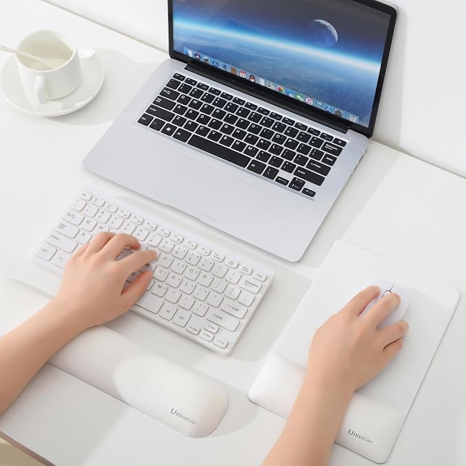 UnivoColors Design-Wave Set of Keyboad Wrist Rest & Mouce Pad, Artificial - Image 4