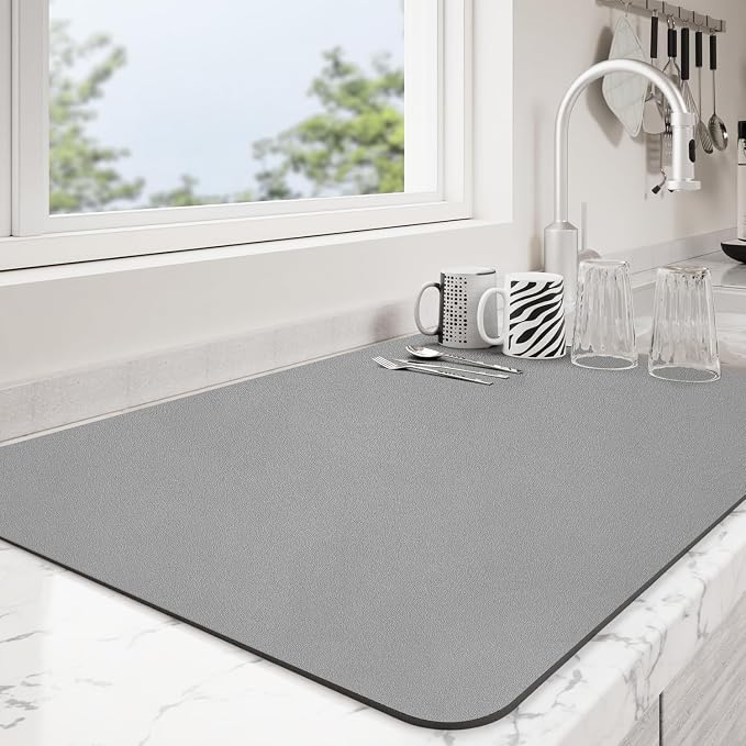 Dish Drying Mat for Kitchen Counter | Coffee Bar Mat for Countertops | Heat by Unknown