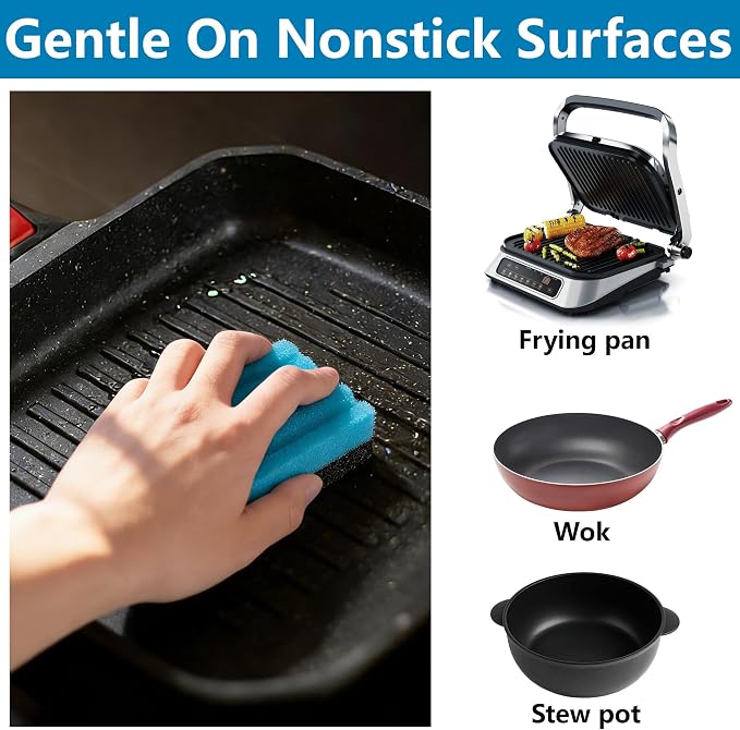 EBaokuup 4 Pcs Grill Plate Cleaning Sponge 12207, Electric Grill Cleaning Sponge - Image 4