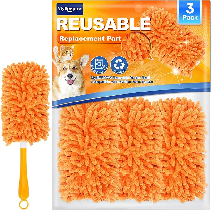 Reusable Duster Refill for Swiffer Hand Duster, 360 Degree Duster Refills for by MyKEEPOW