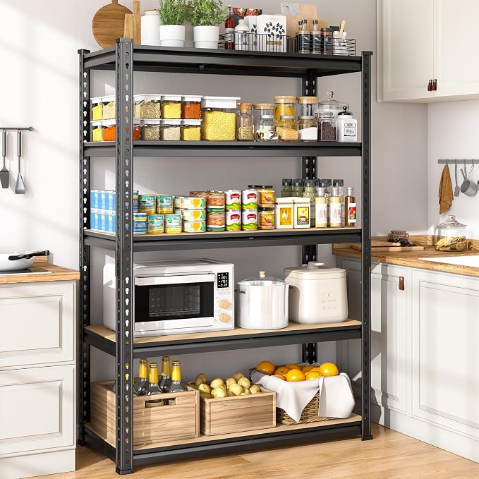 1980LBS Storage Shelves, 5-Tier Adjustable Pantry Shelves, Metal Shelving Unit - Image 2