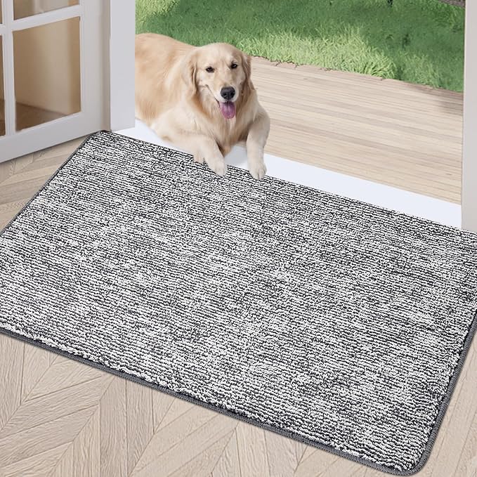 REFETONE Indoor Doormat, Front Door Mat 20"x32" Absorbent Rubber Backing Non by Refetone