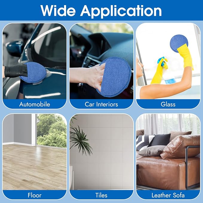 10 Pack Wax Applicator Pads, Microfiber Applicator Pad - Image 6