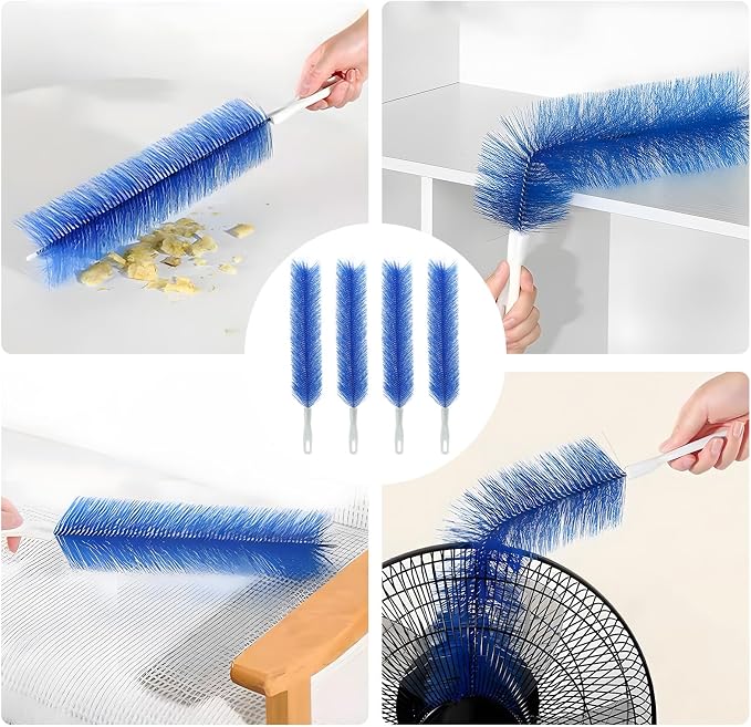4 Pcs Bendable Microfiber Fan Cleaner Brush, Table&Stand Fans, Household Air - Image 4