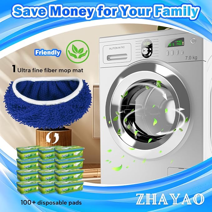 Coral Fleece Mop Pads, Reusable Wet/Dry Compatible - Image 5