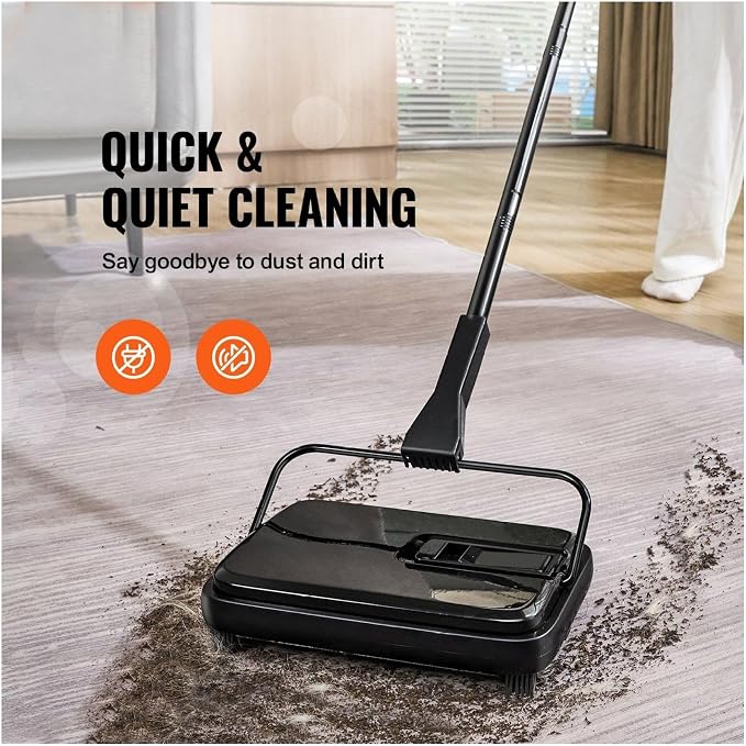 Carpet Sweeper - 7.87" Manual Floor Sweeper - Image 2