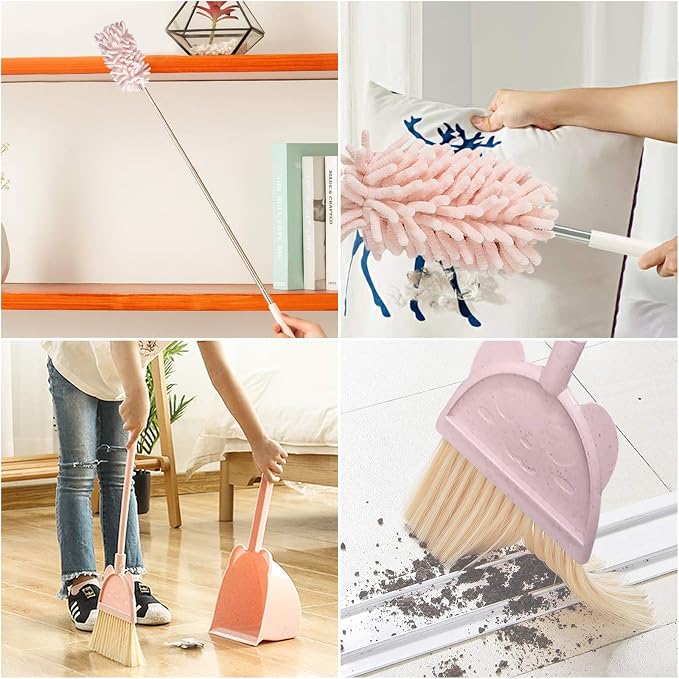 Kalolary 5 Pcs Mini Broom and Dustpan Set, Mini Broom - Image 4