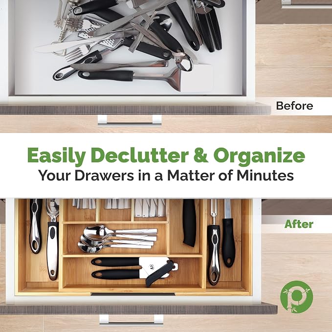 Silverware Tray for Drawer Organizer, Kitchen Drawer Organizer, Cutlery - Image 5