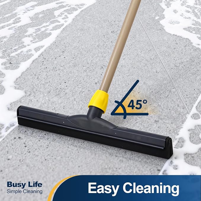 Yocada Floor Squeegee Scrubber Adjustable Telescopic Pole Heavy Duty Household - Image 4