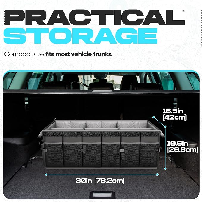 FORTEM Trunk Organizer For SUV Car Trunk Organizer, Foldable Storage, Car - Image 4