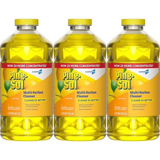 Pine-Sol Multi-Surface Cleaner, 2x Concentrated Formula, Lemon Fresh, 80 Fl Oz by Clorox