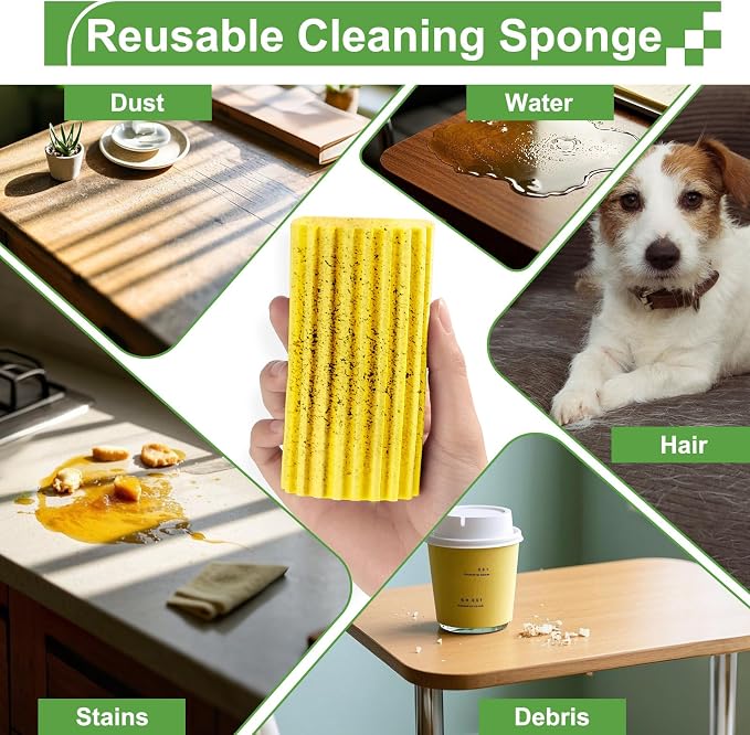 4-Pack Damp Clean Duster Sponge, Sponge Cleaning Brush, Duster - Image 4