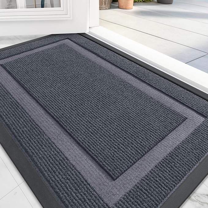 OLANLY Front Door Mat Indoor Outdoor Entrance, Waterproof All-Season, by OLANLY