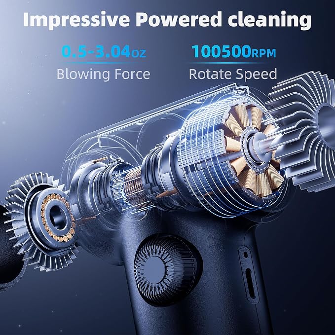 DOROBEEN Compressed Air Duster, PC Keyboard Cleaner, Replace Compressed Air Can - Image 2