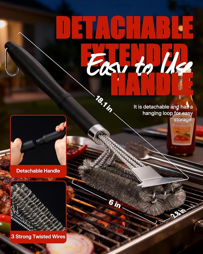 Grill Brush with Scraper - Image 5